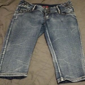 GOGO STAR Capri Jeans, Juniors, 11, Stretch